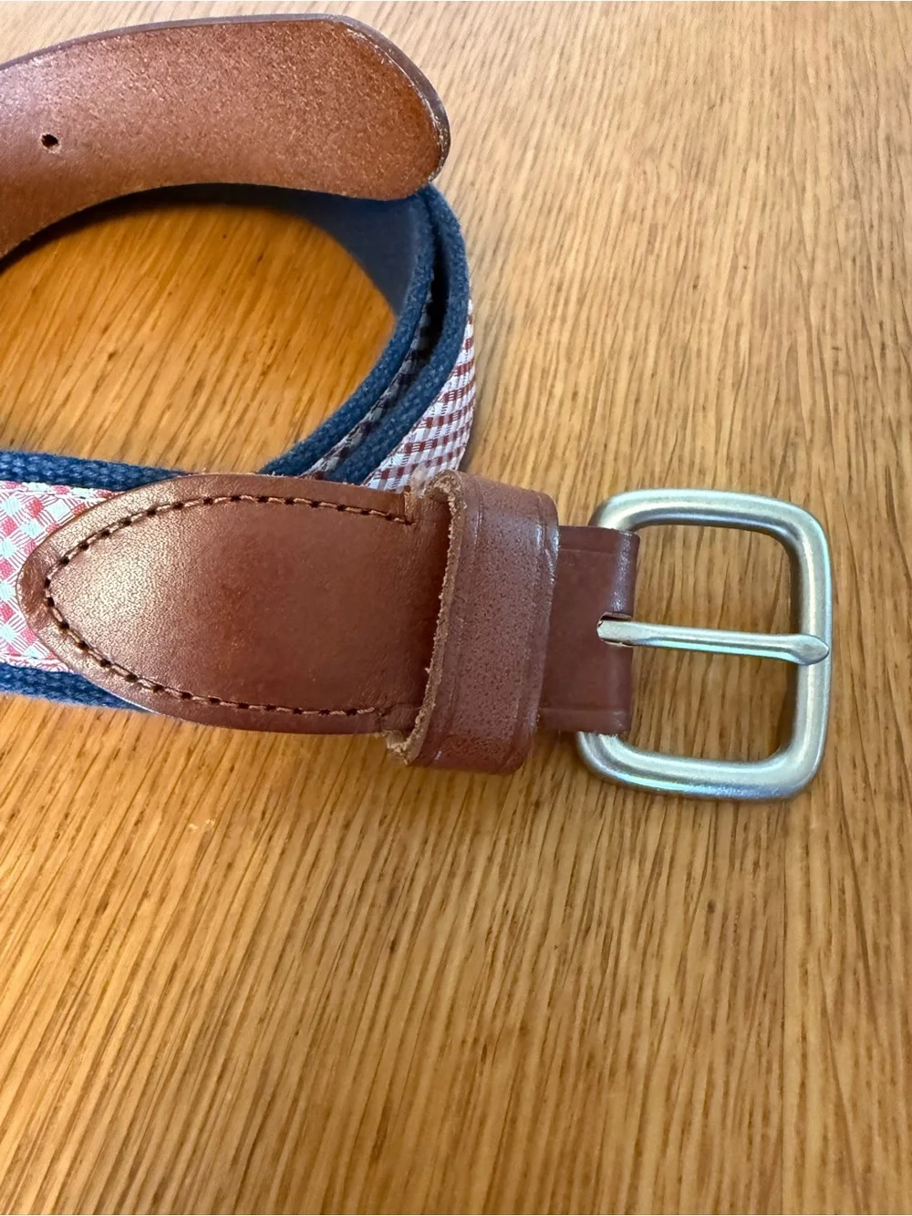 J. Crew Gingham belt size 36 men’s